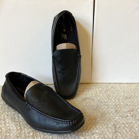 ?JF J. FERRAR MENS SIZE 10 SLIP ON BLACK DRESS SHOES main image 11